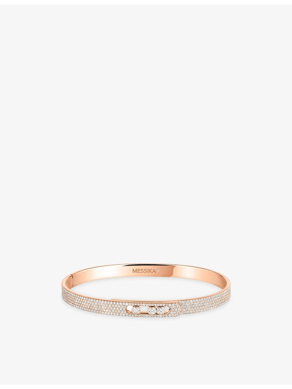 Move Noa Small Pave 18ct Gold And 1.45ct Diamond Bangle Bracelet - 1