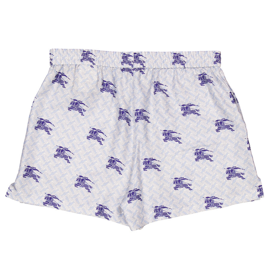 Burberry Brandon Ekd Tb-Monogram Silk Shorts - 6