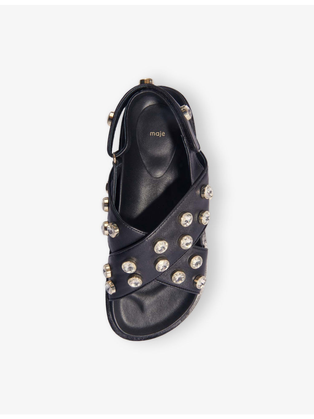 Studded Flat Leather Sandals - 2