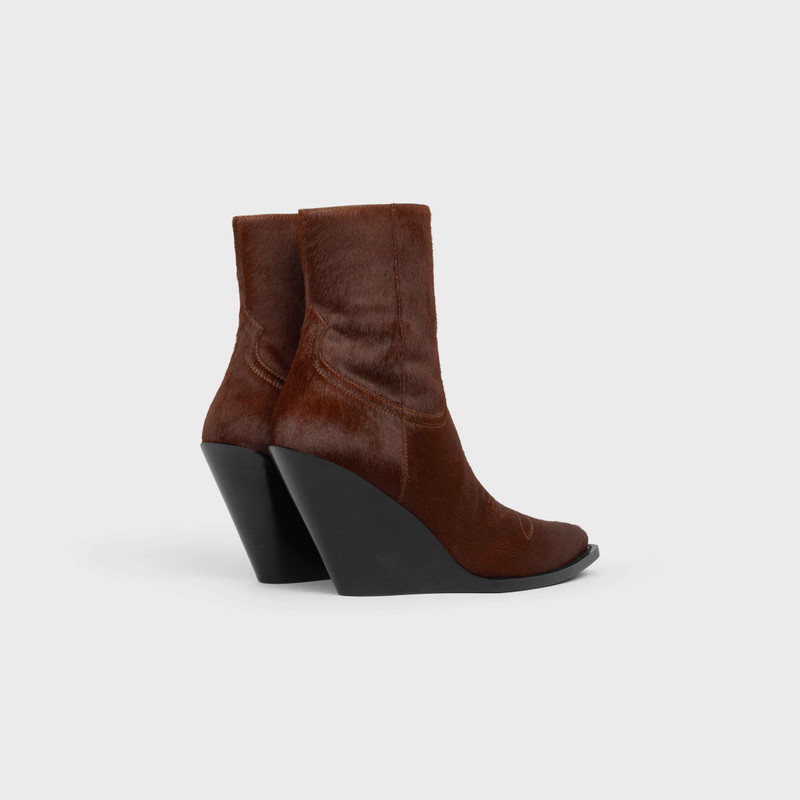 CELINE Celine Moon zipped boot in Hairy calfskin outlook