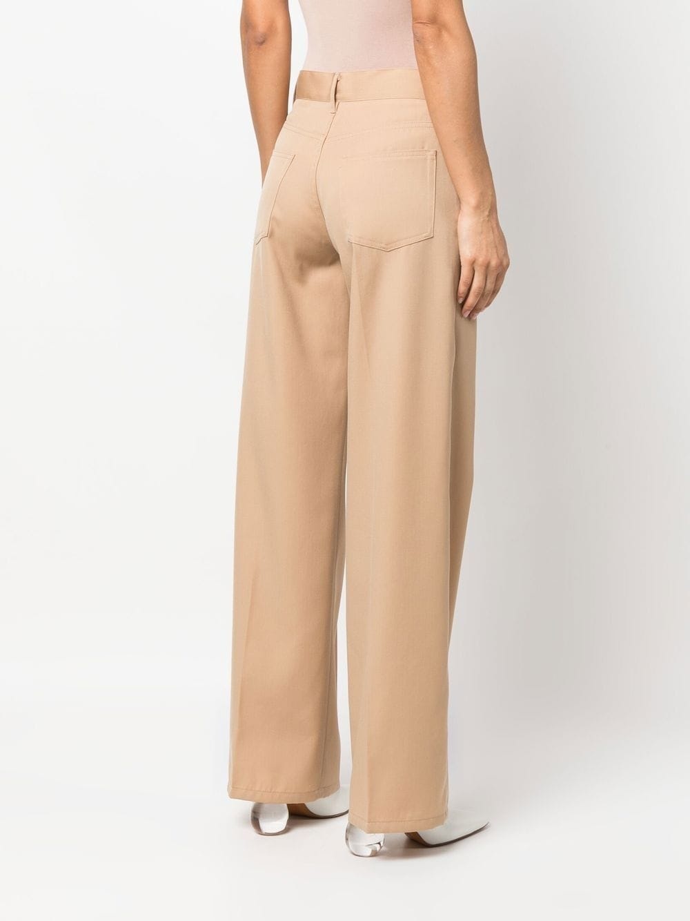 straight-leg wool trousers - 4