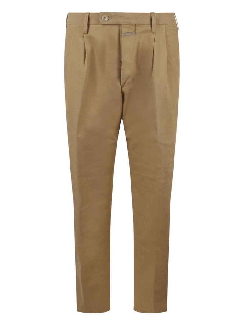 pleated stretch-cotton pants 1