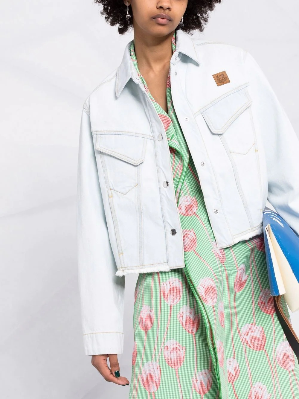 K-Tiger cropped denim jacket - 5