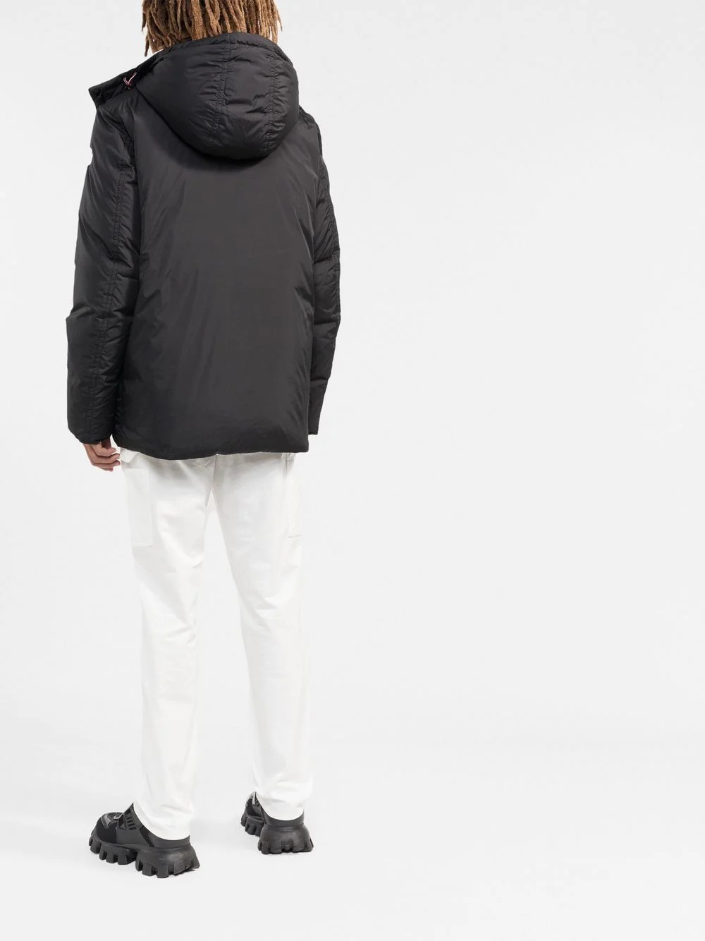 reversible geometric pattern puffer jacket - 4