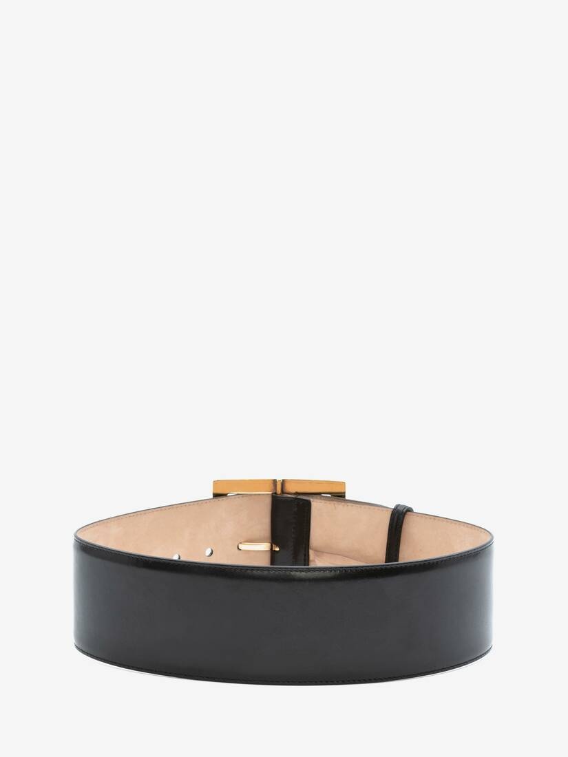 Square Belt in Black - 2