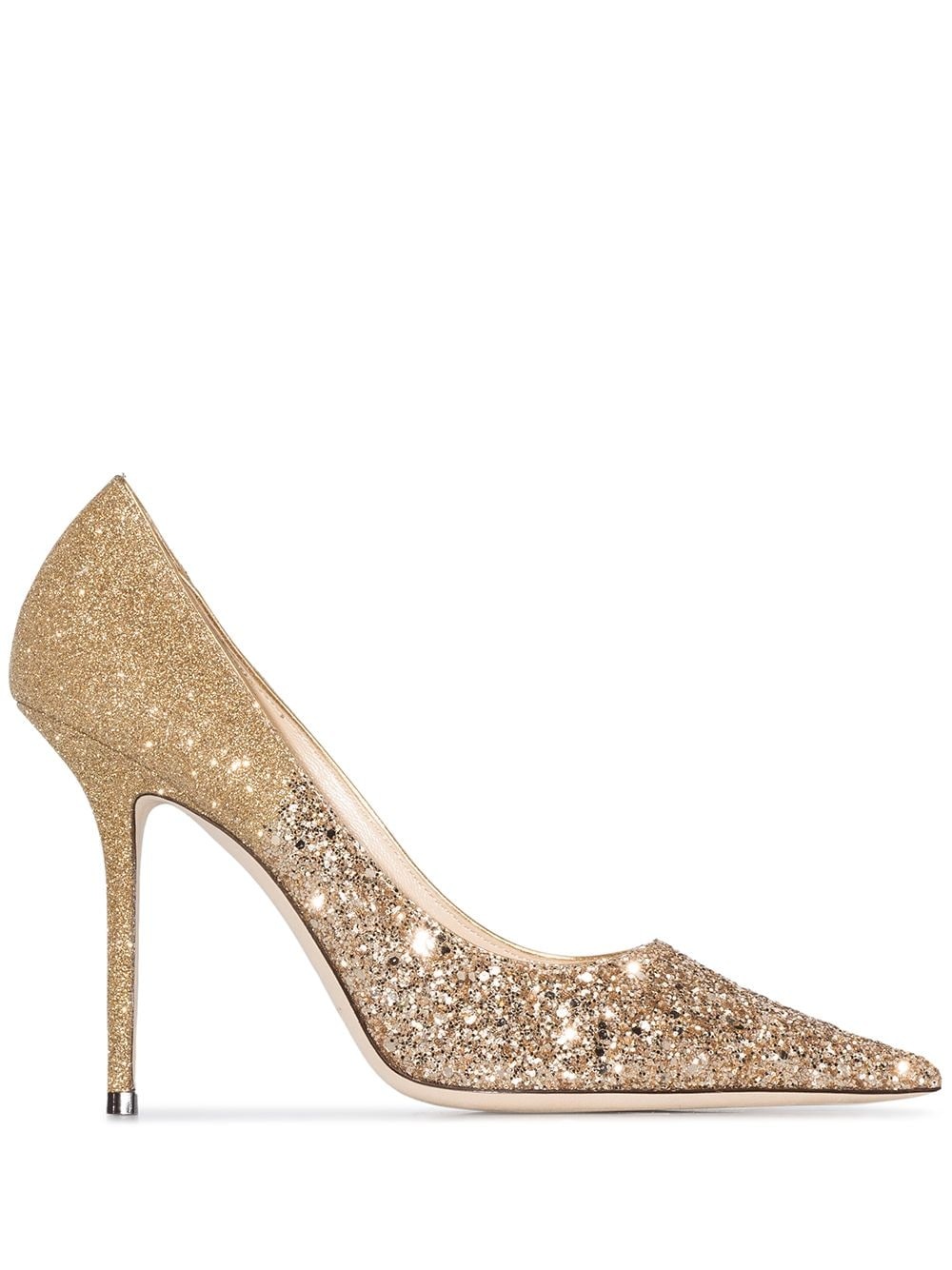 Love 100mm glittered leather pumps - 1