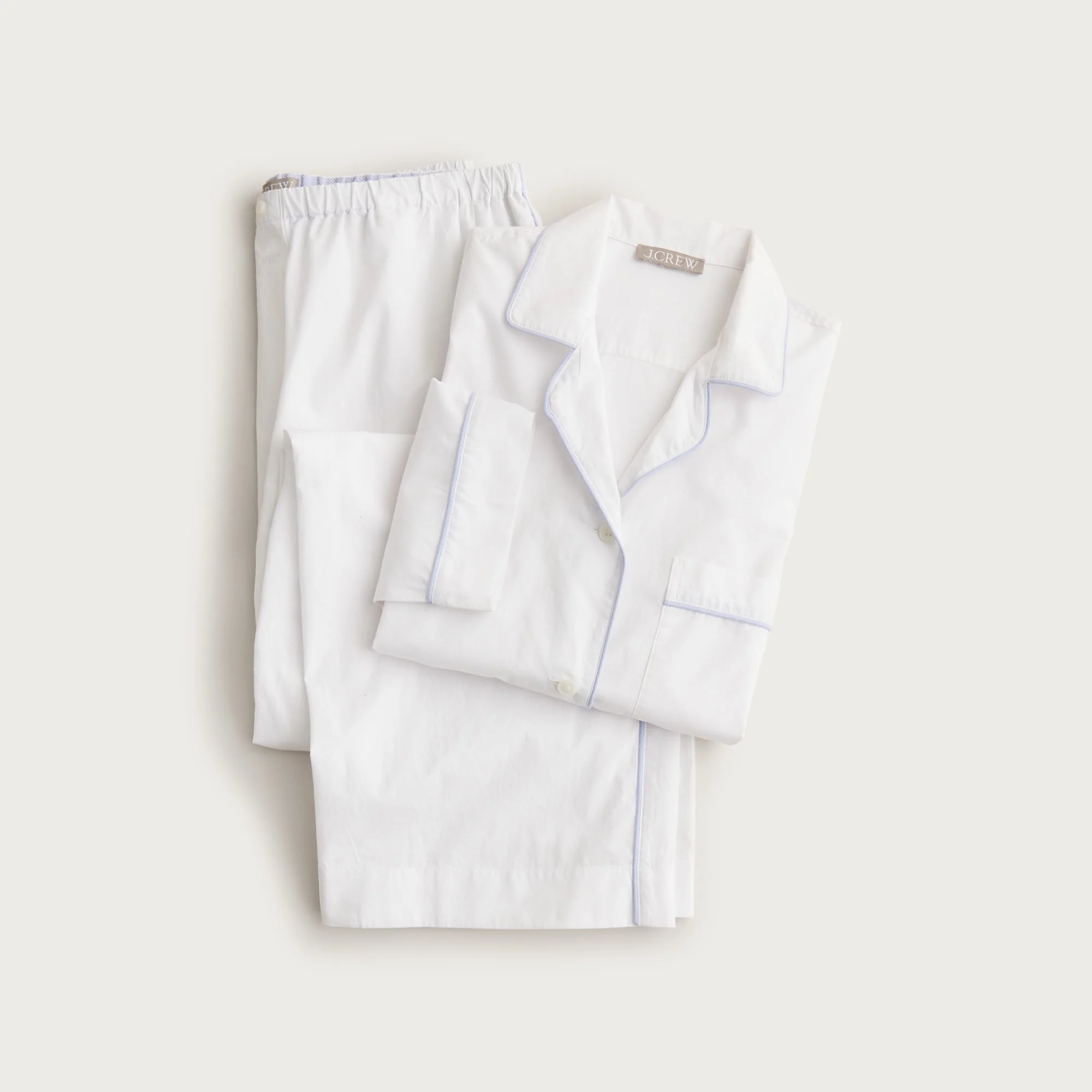 Classic pajama pant set in end-on-end cotton - 1