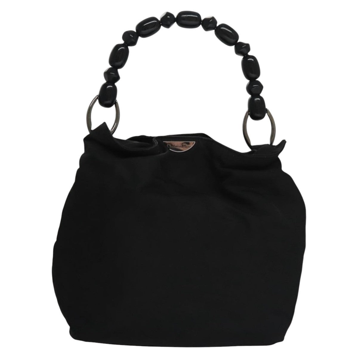 DIOR Maris Pearl Hand Bag Nylon Black - 2