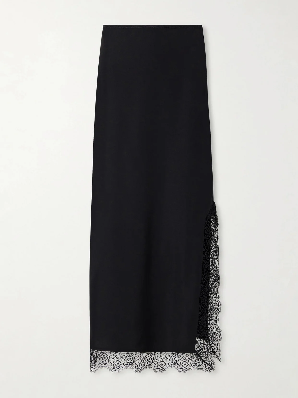 Phoenix Lace-trimmed Silk-blend Midi Skirt - 1