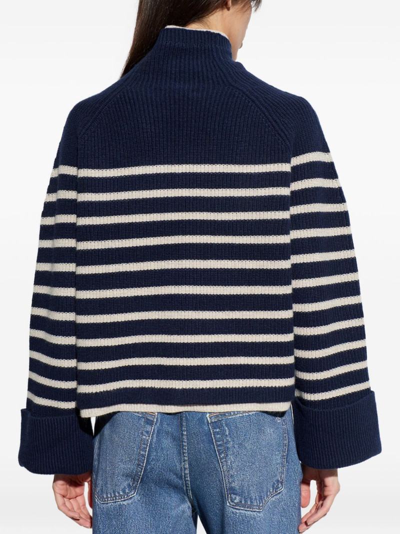 striped roll-neck sweater 4