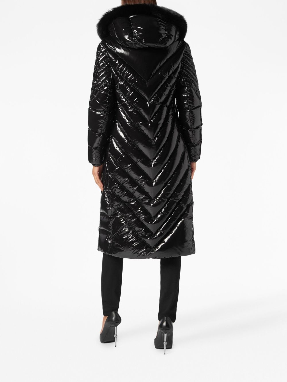 padded down hooded coat - 4