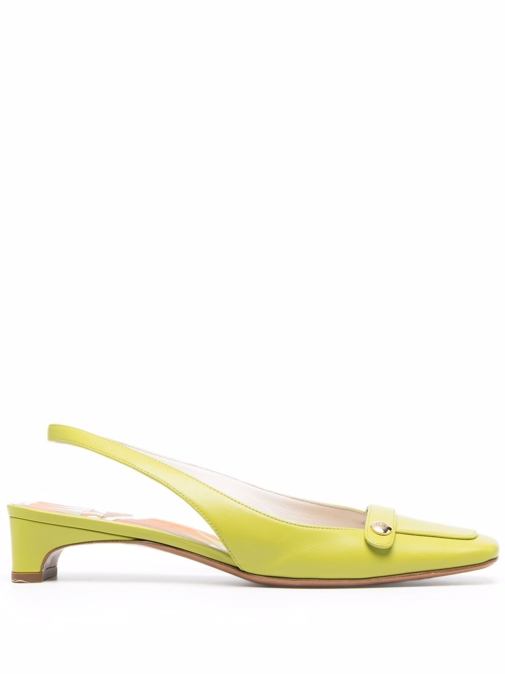 square-toe 40mm slingback pumps - 1