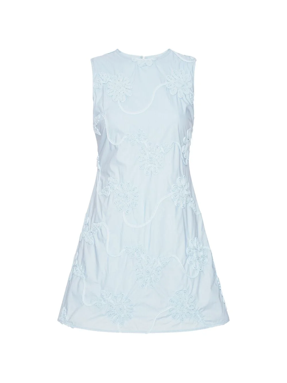 floral-appliqué mini dress - 1