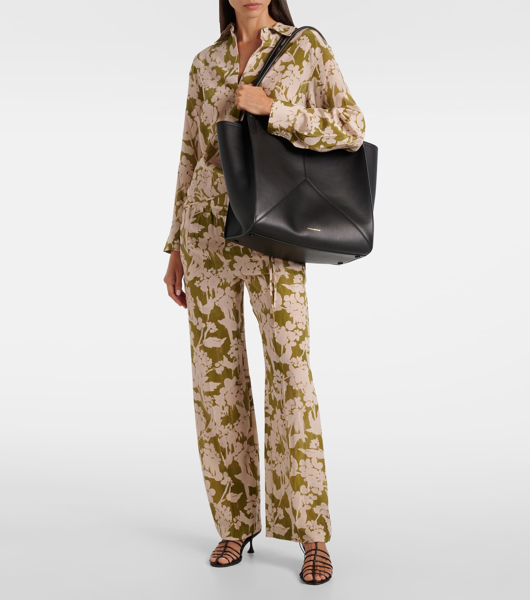 Victoria Large leather tote bag - 5