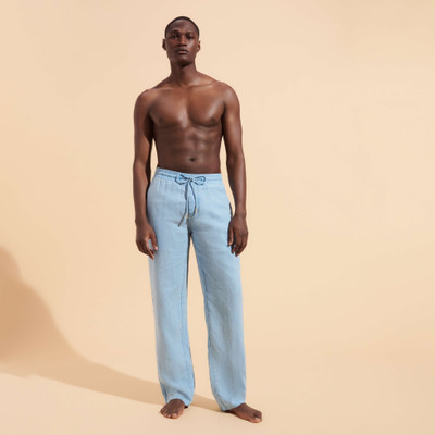 Vilebrequin Men Linen Pants Solid Mineral Dye outlook