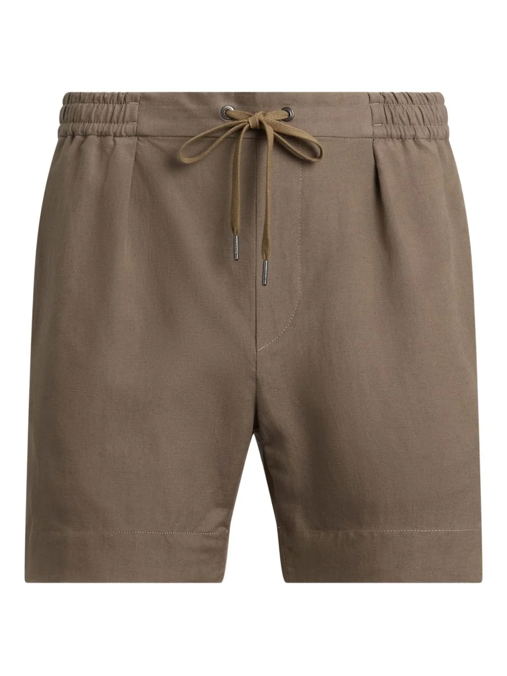 pleated drawstring shorts - 1