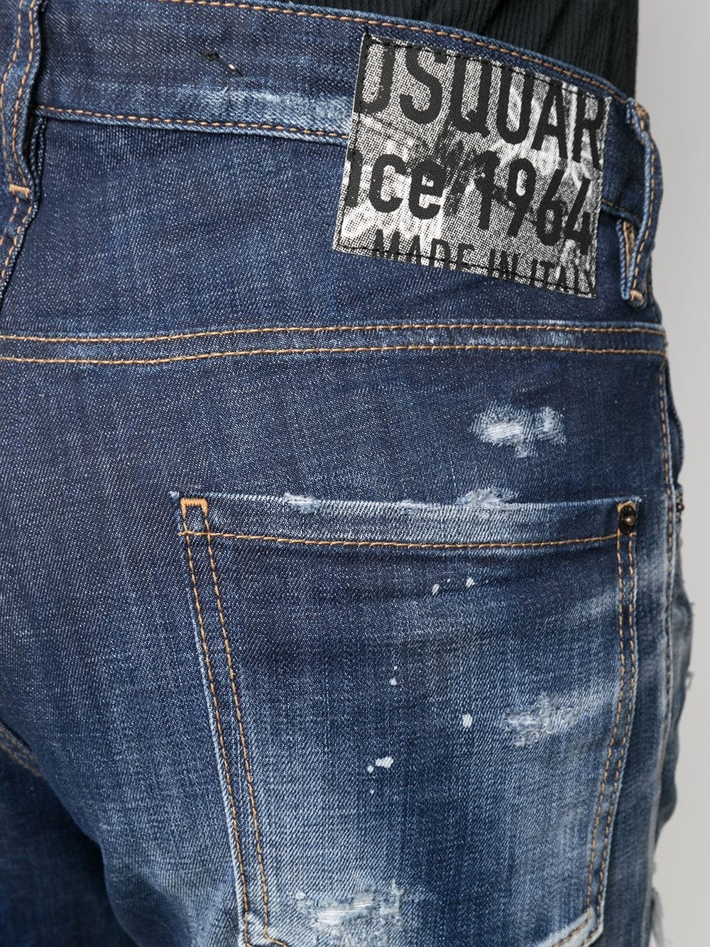 distressed bootcut jeans - 5