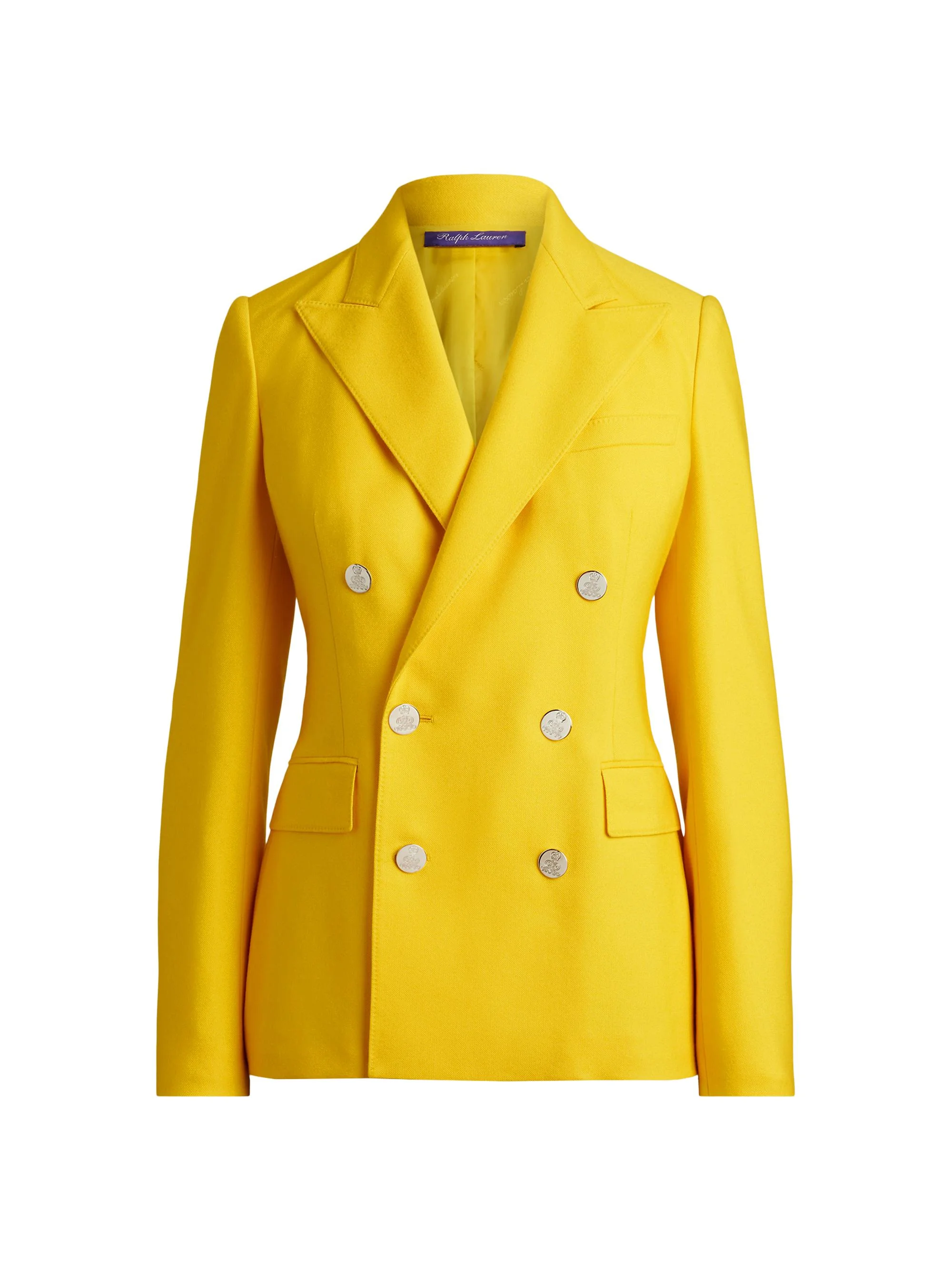 Women's Camden Cashmere Double-Breasted Jacket - Racing Yellow - 1