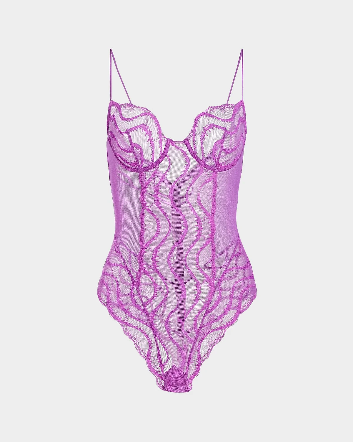 Leche Moi Embroidered Tulle Bodysuit - 1
