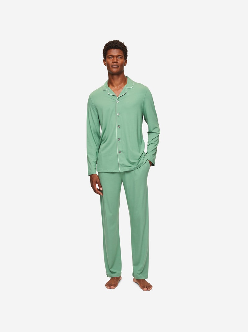 Men's Pyjamas Basel Micro Modal Stretch Sage Green - 3