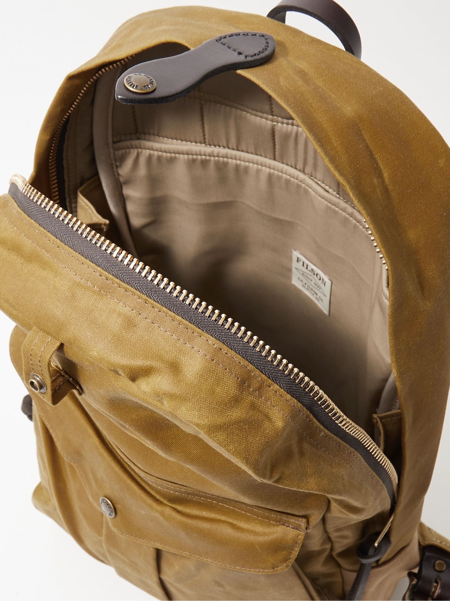 Journeyman Leather-Trimmed Canvas and Twill Backpack - 3