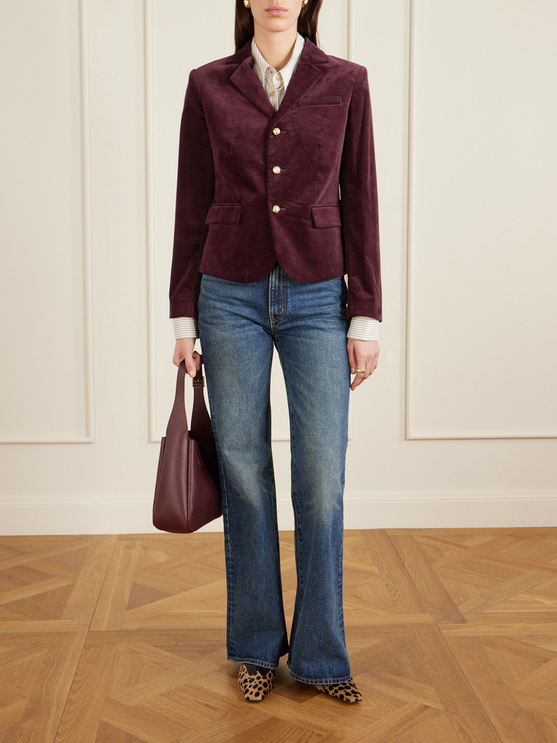 FRAME City Darted Velvet Blazer outlook