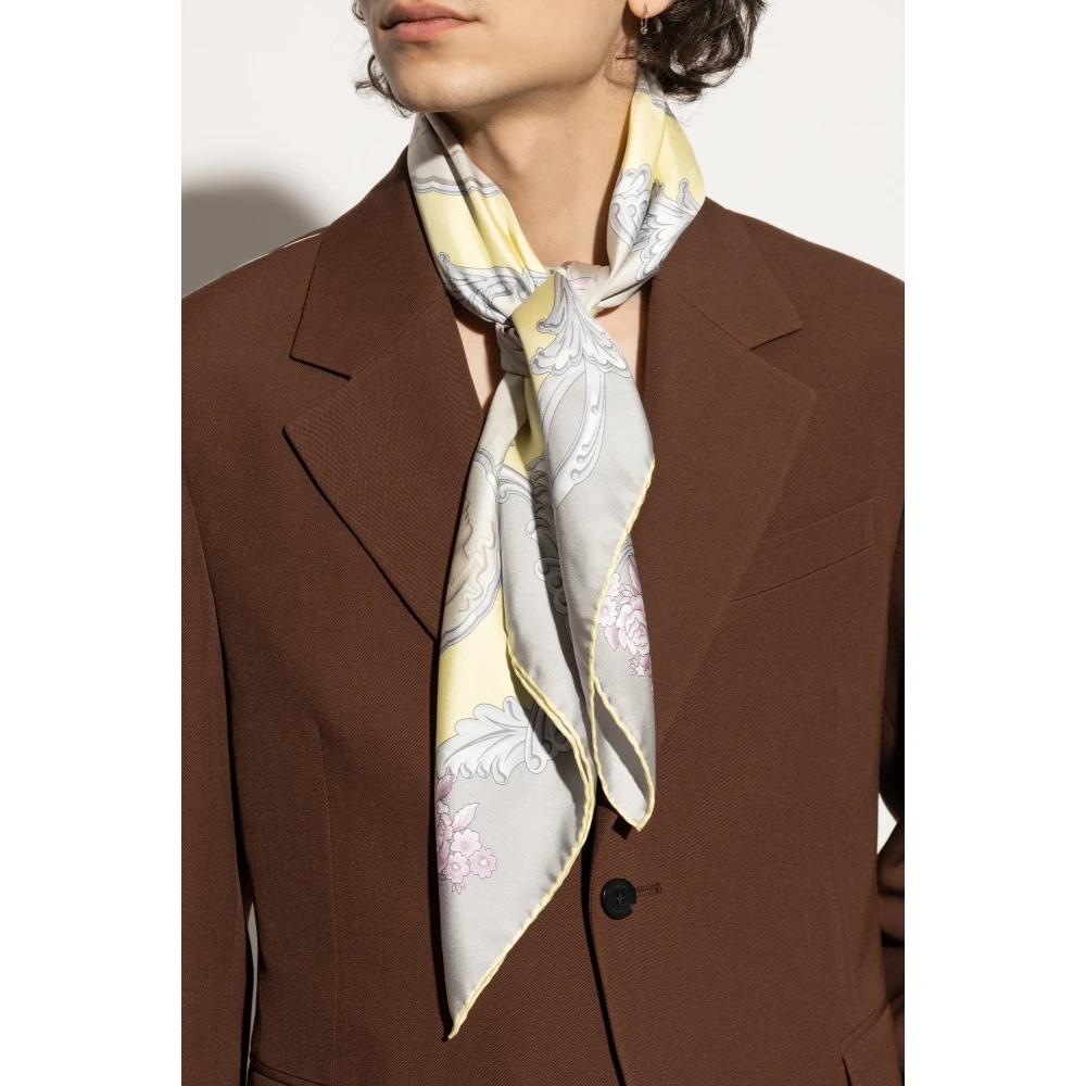 SILK SCARF WITH MEDUSA CAMEO PRINT - 3