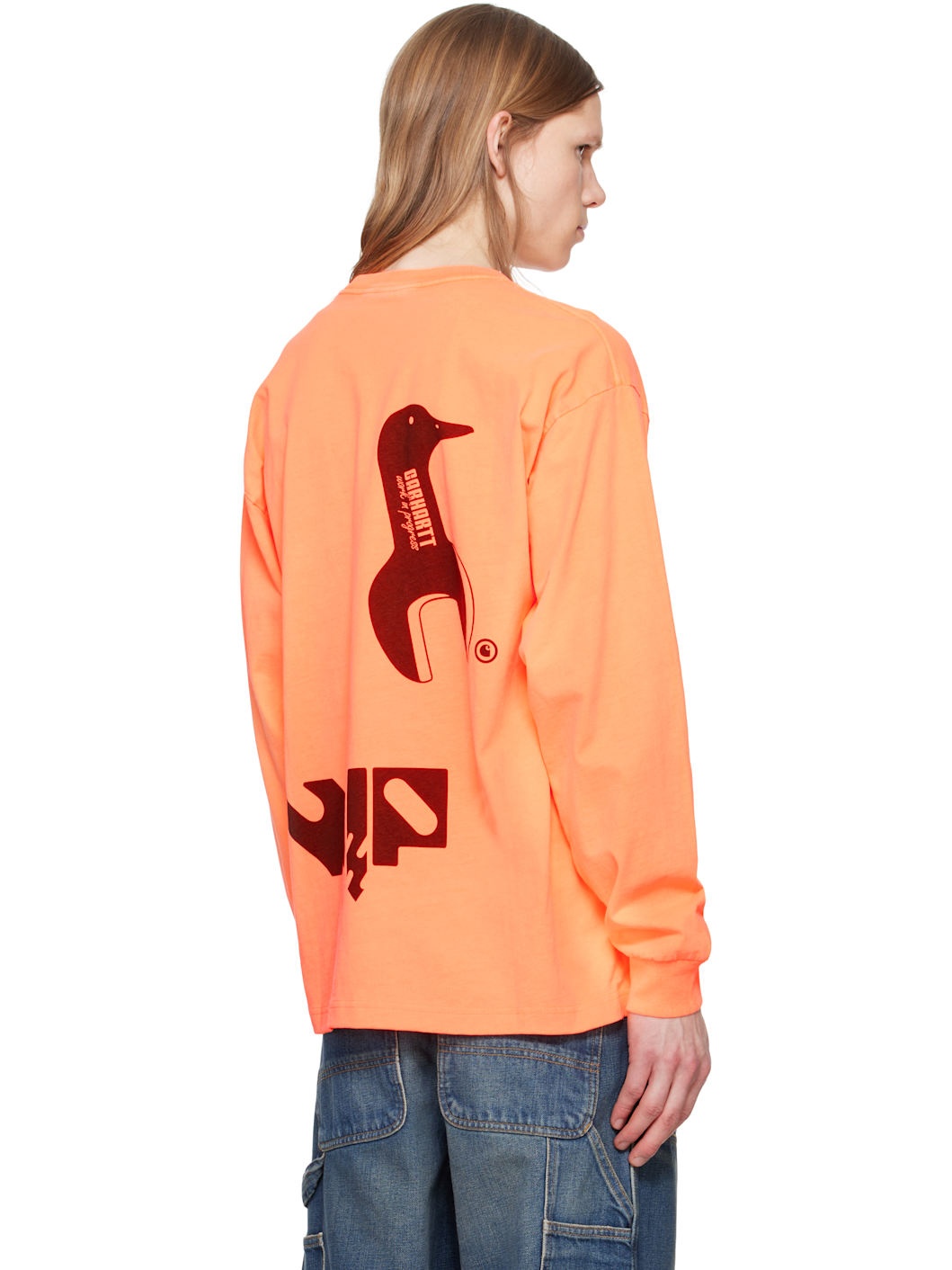 Orange L/S Industry T-shirt - 3