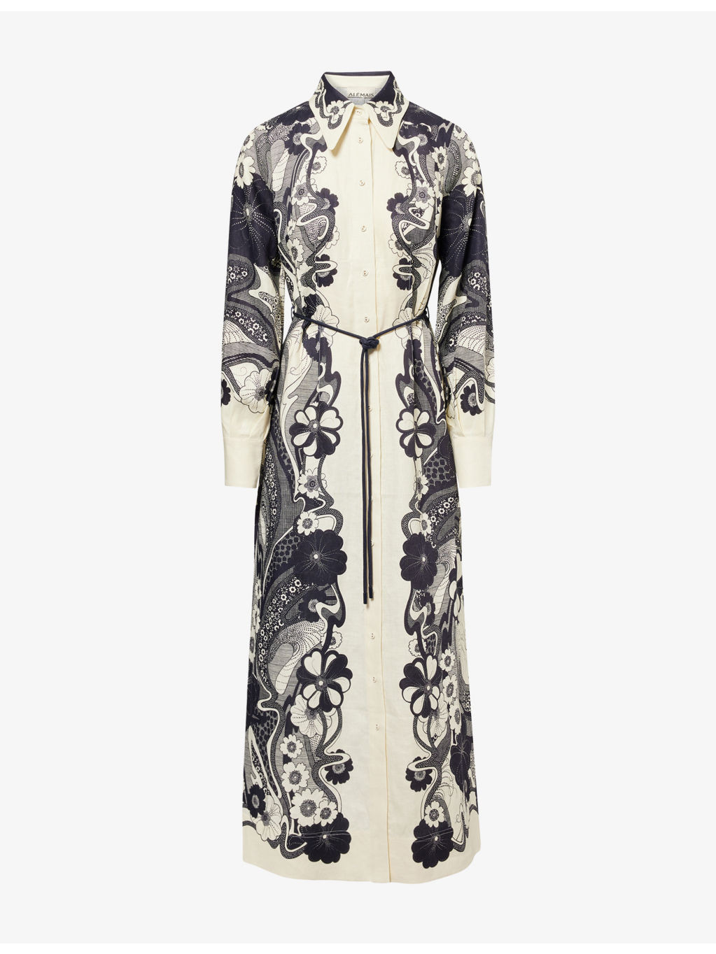 Mickey Linen Maxi Shirt Dress - 1