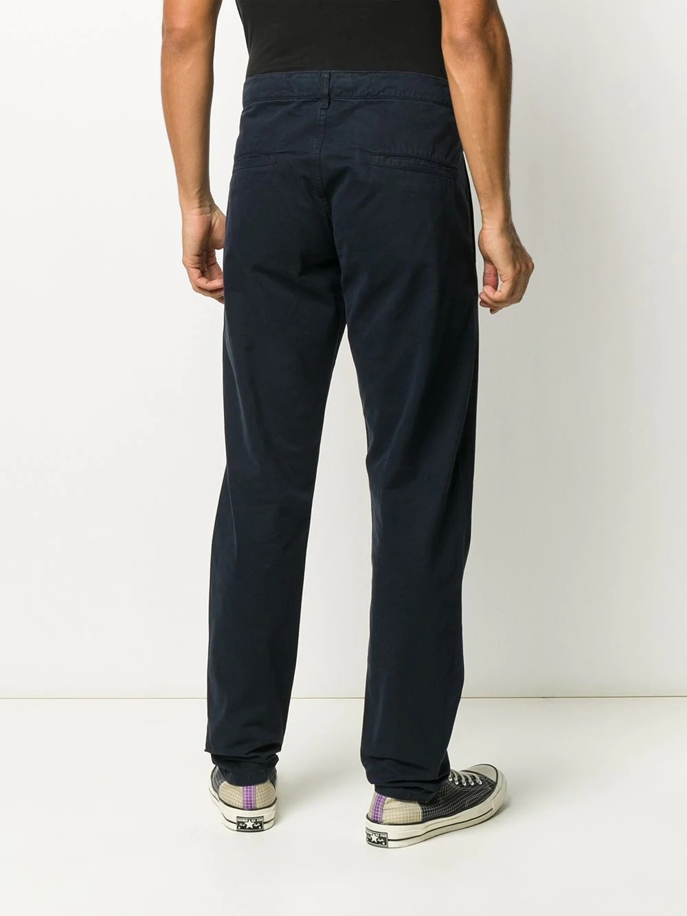 straight-leg cotton trousers - 4