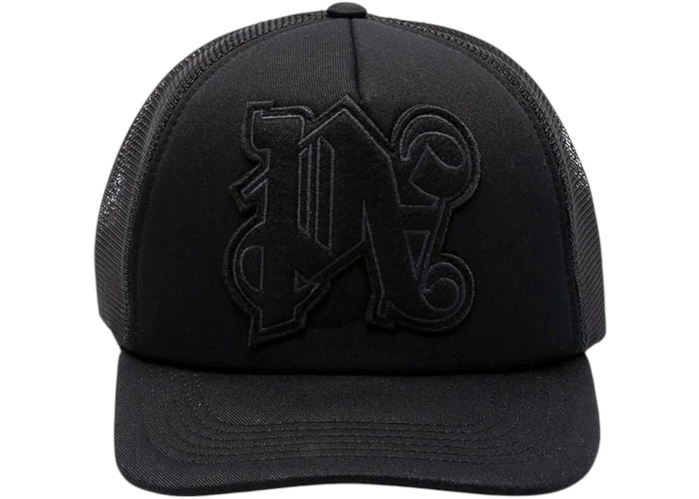 Palm Angels Monogram Cap Black/Black - 1