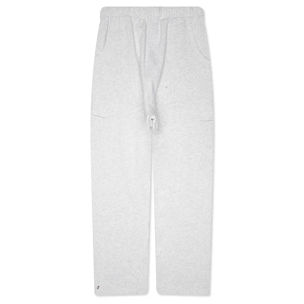 UTILITY FLEECE PANT - ASH HEATHER - 1