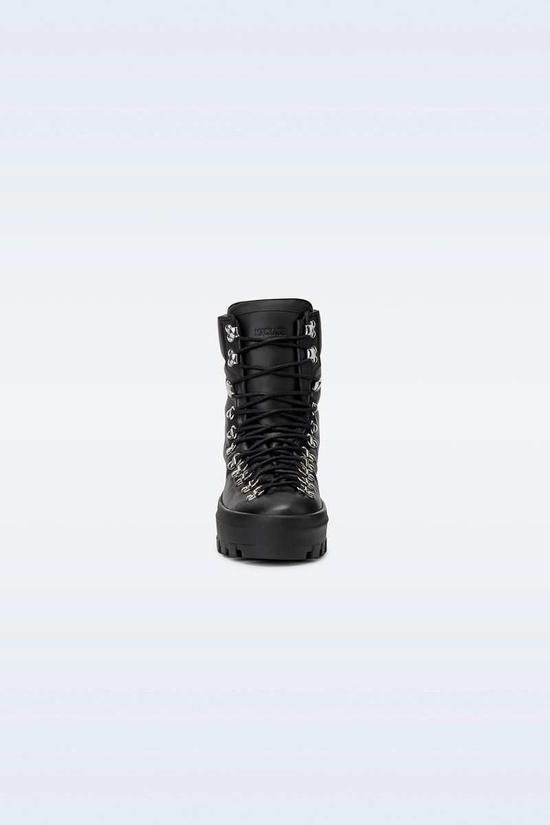 BAIN-M Leather mid-calf lace-up boots 3