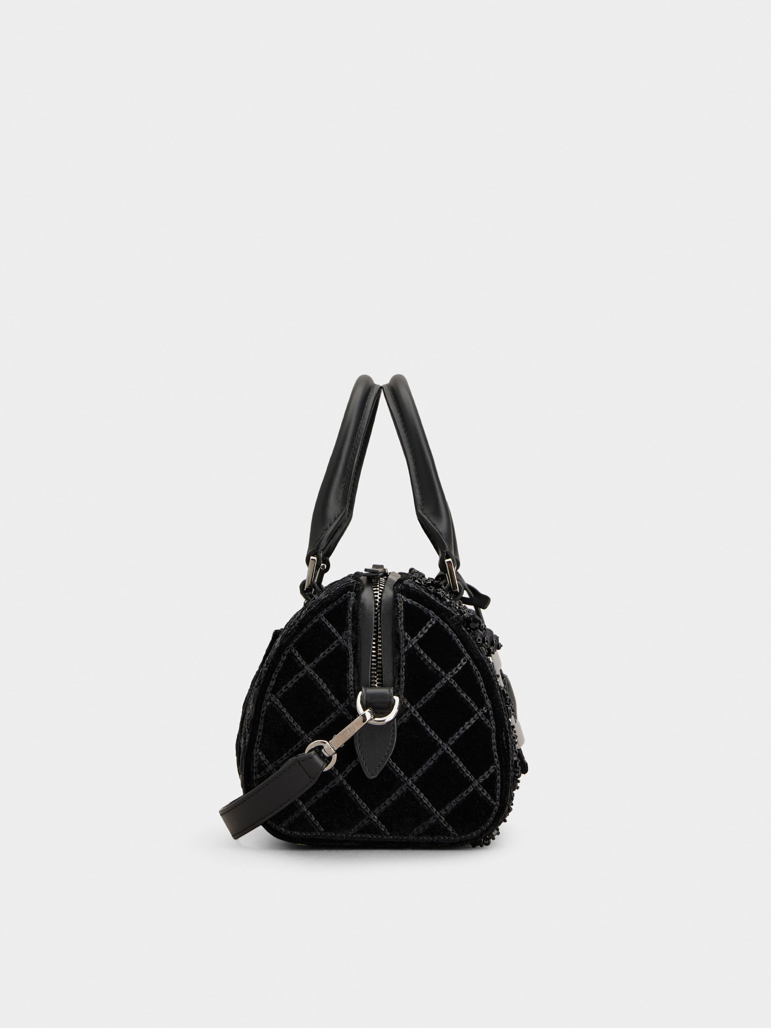 Belle Vivier Bag in velvet - 2