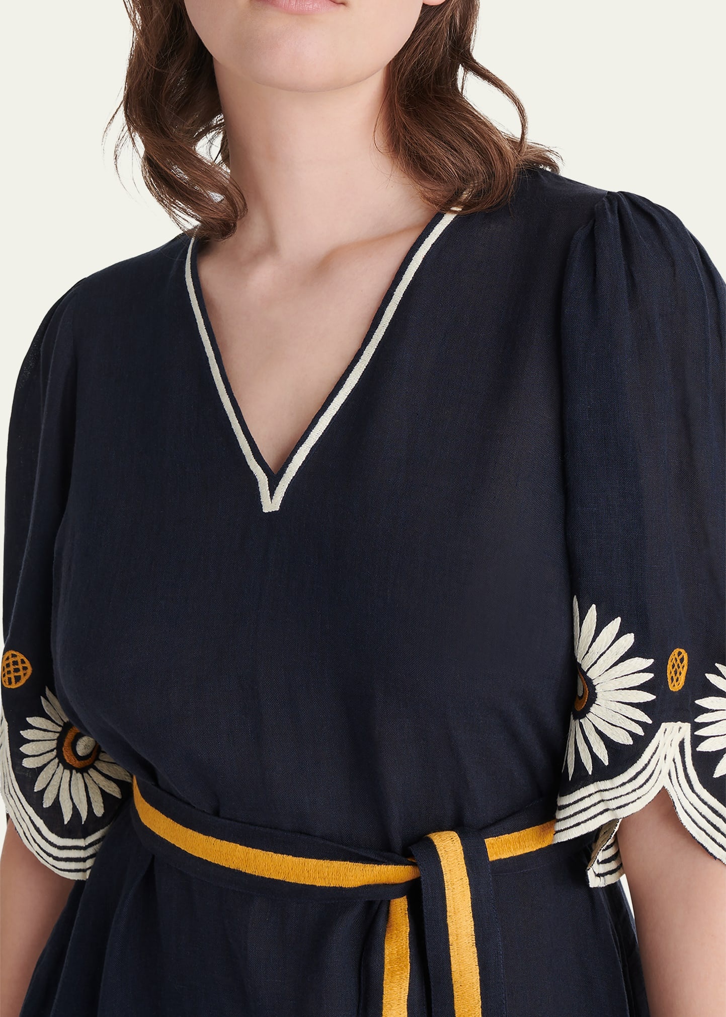 Hortense Embroidered Midi Dress - 4