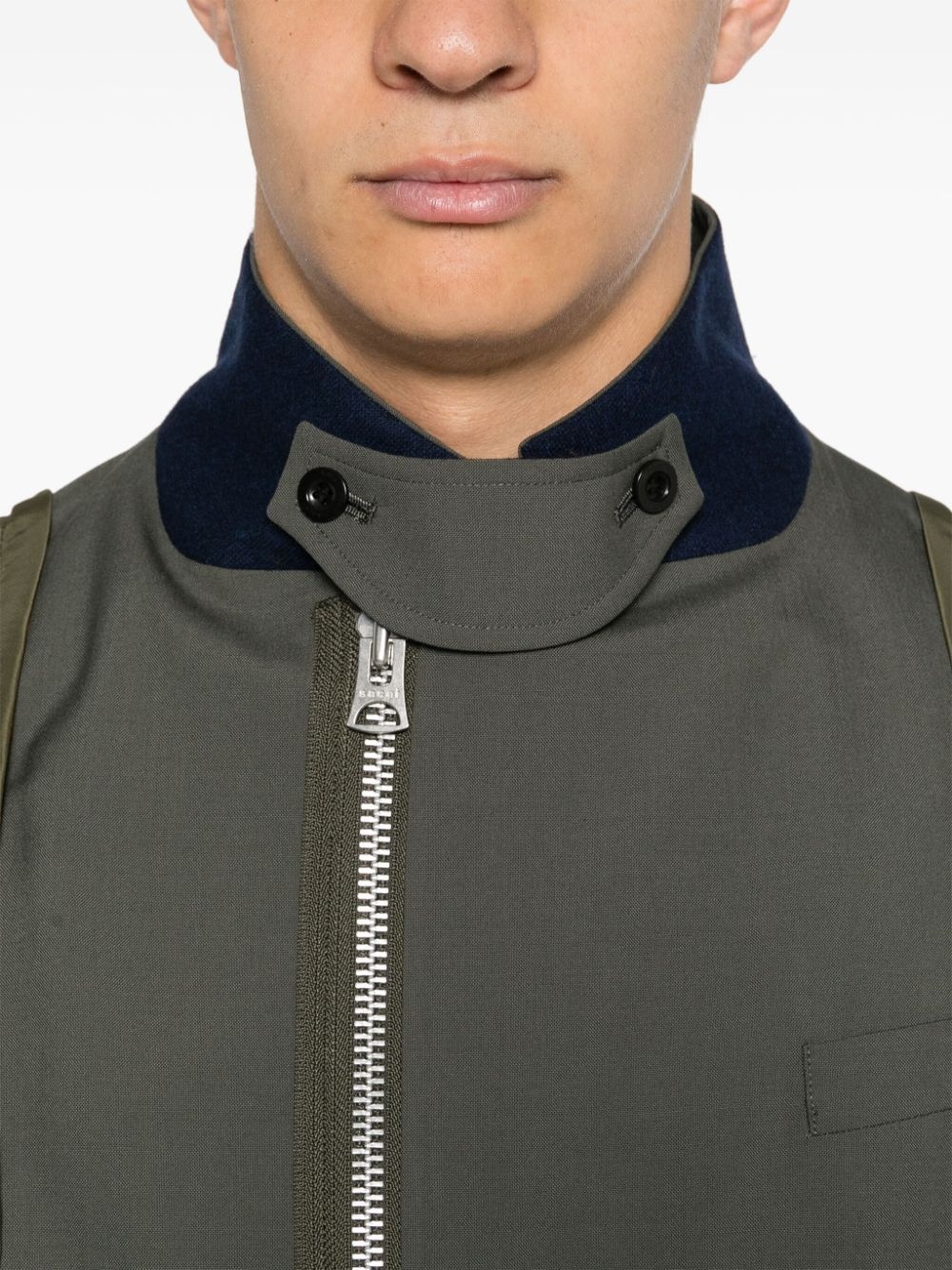 suiting-style panelled jacket - 5