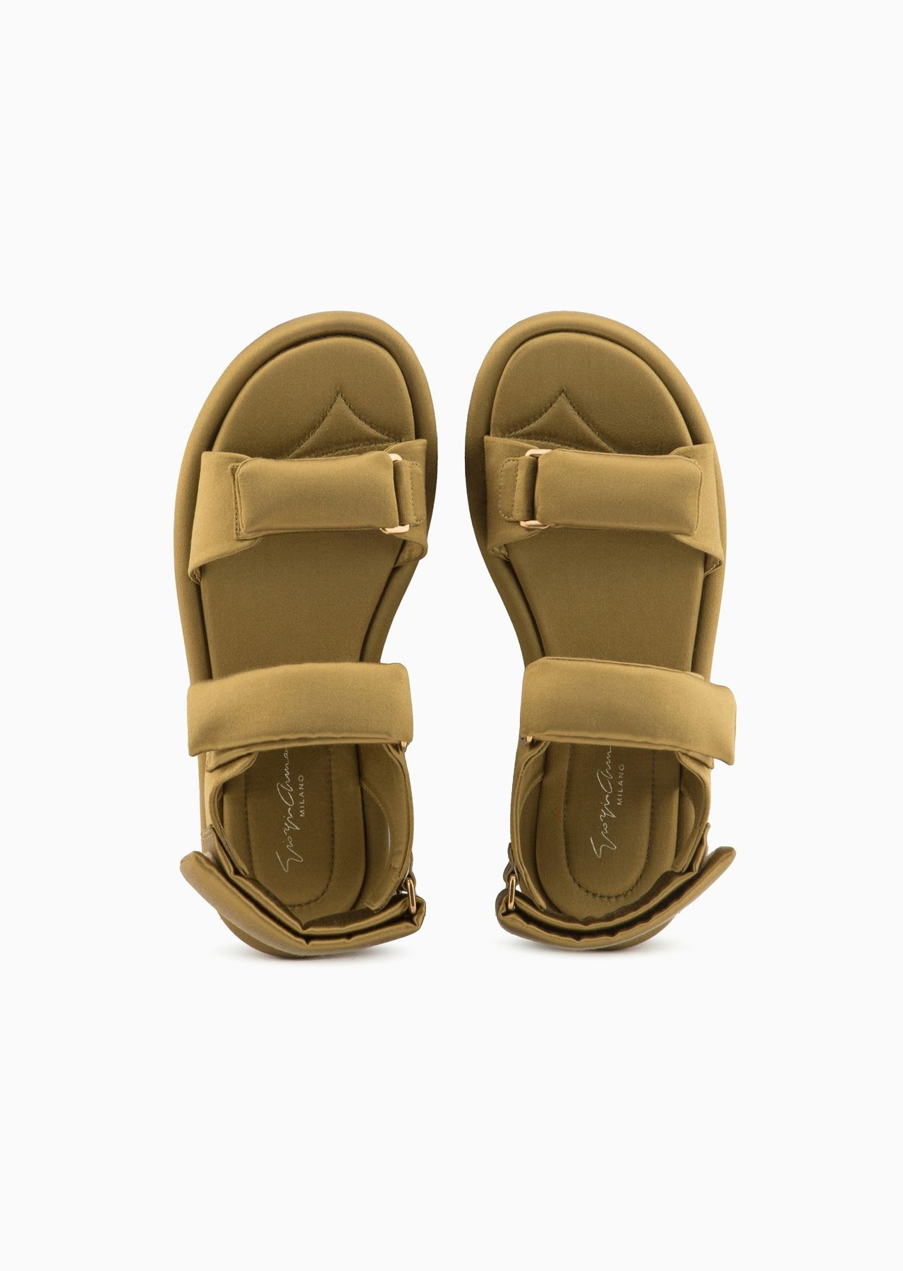 Padded satin flat sandals - 3