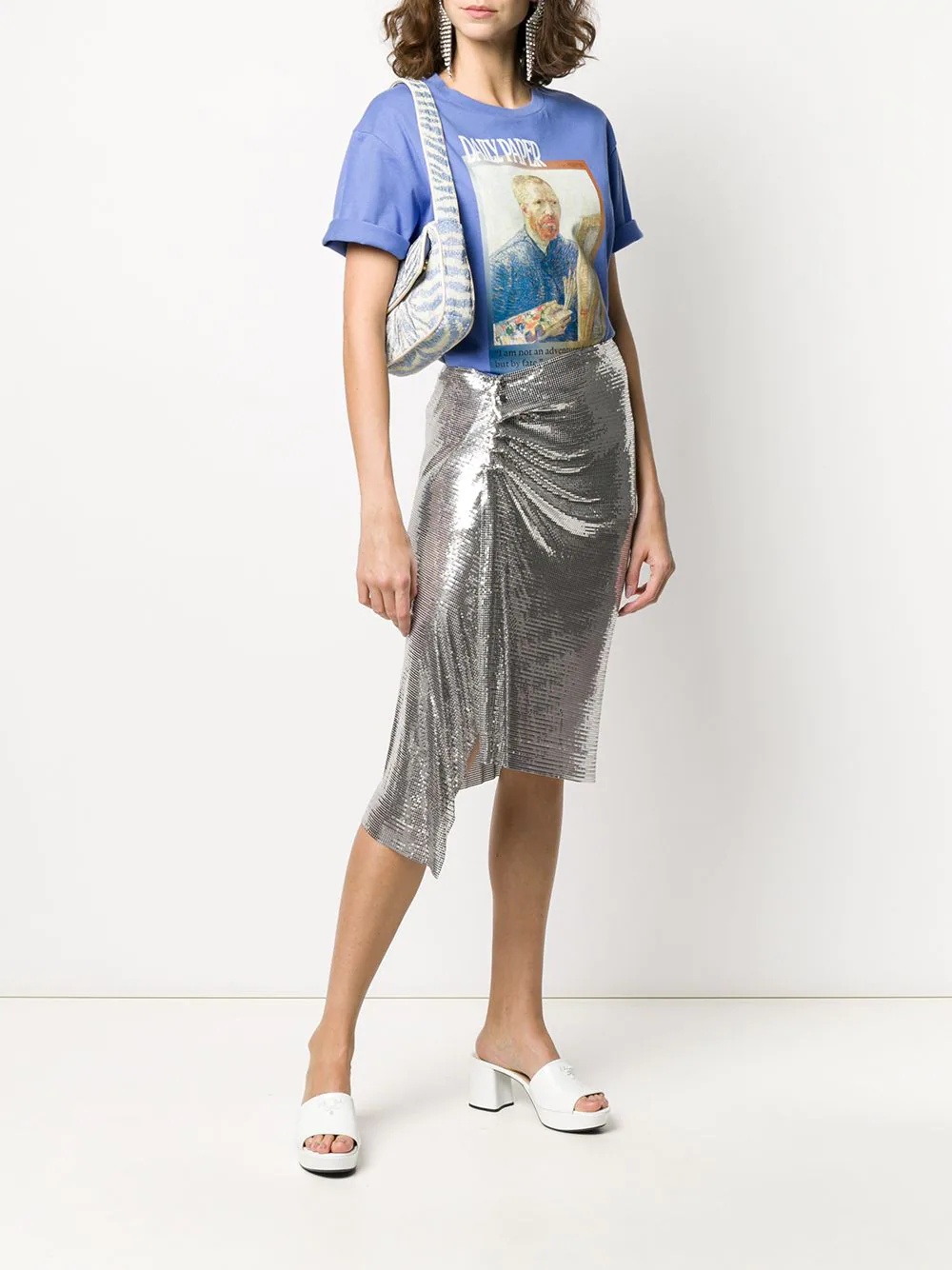 chainmail ruched skirt - 2