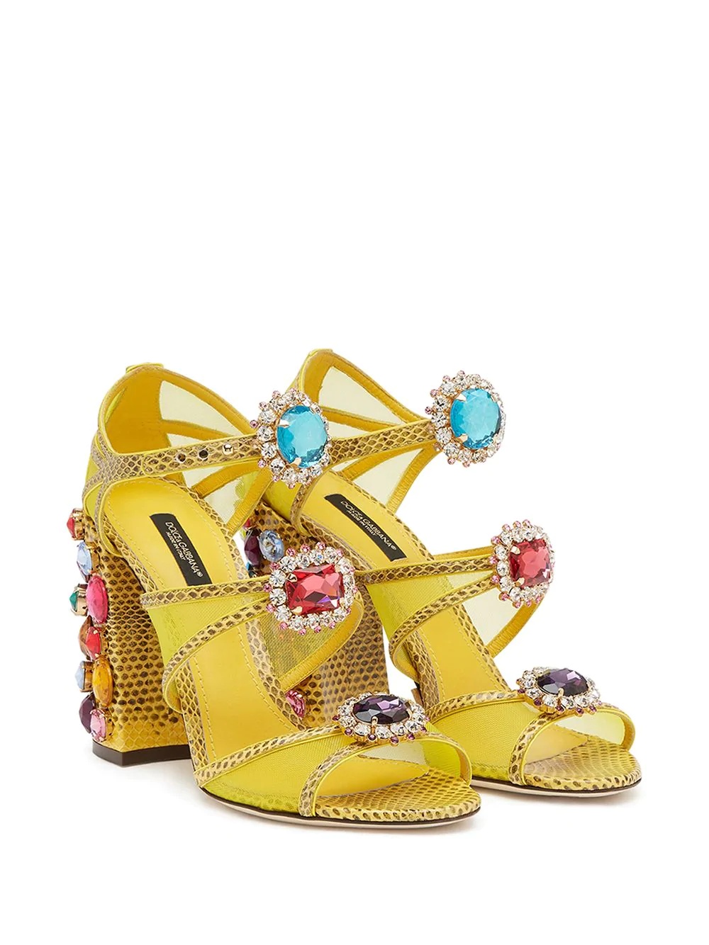 bejewelled strappy sandals - 2