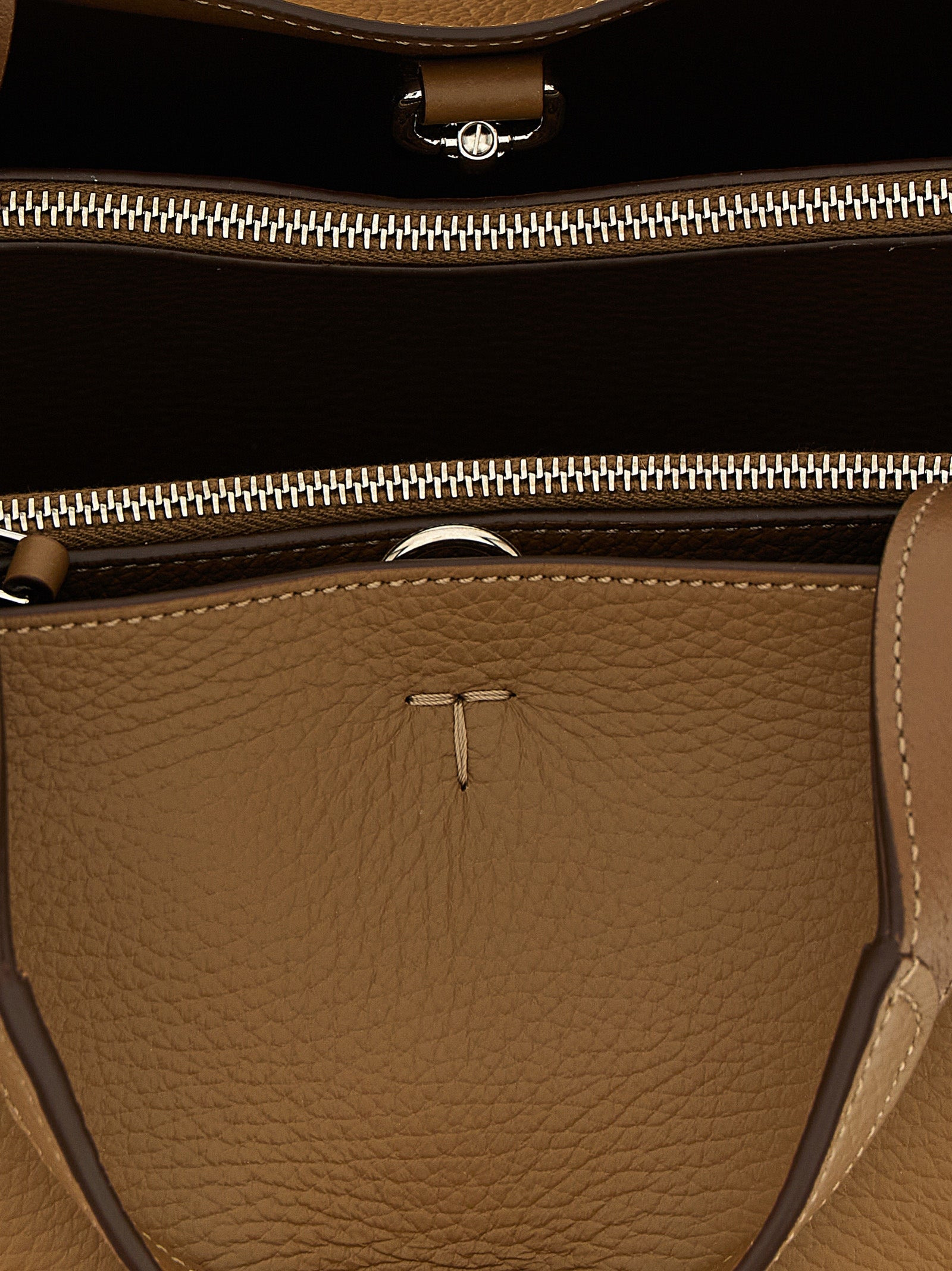 Mini Leather Handbag Hand Bags Brown - 4