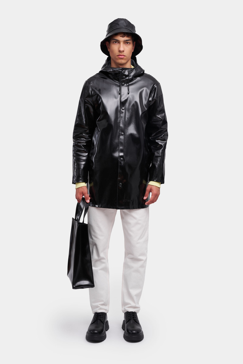 Stutterheim Stockholm Opal Raincoat Black outlook