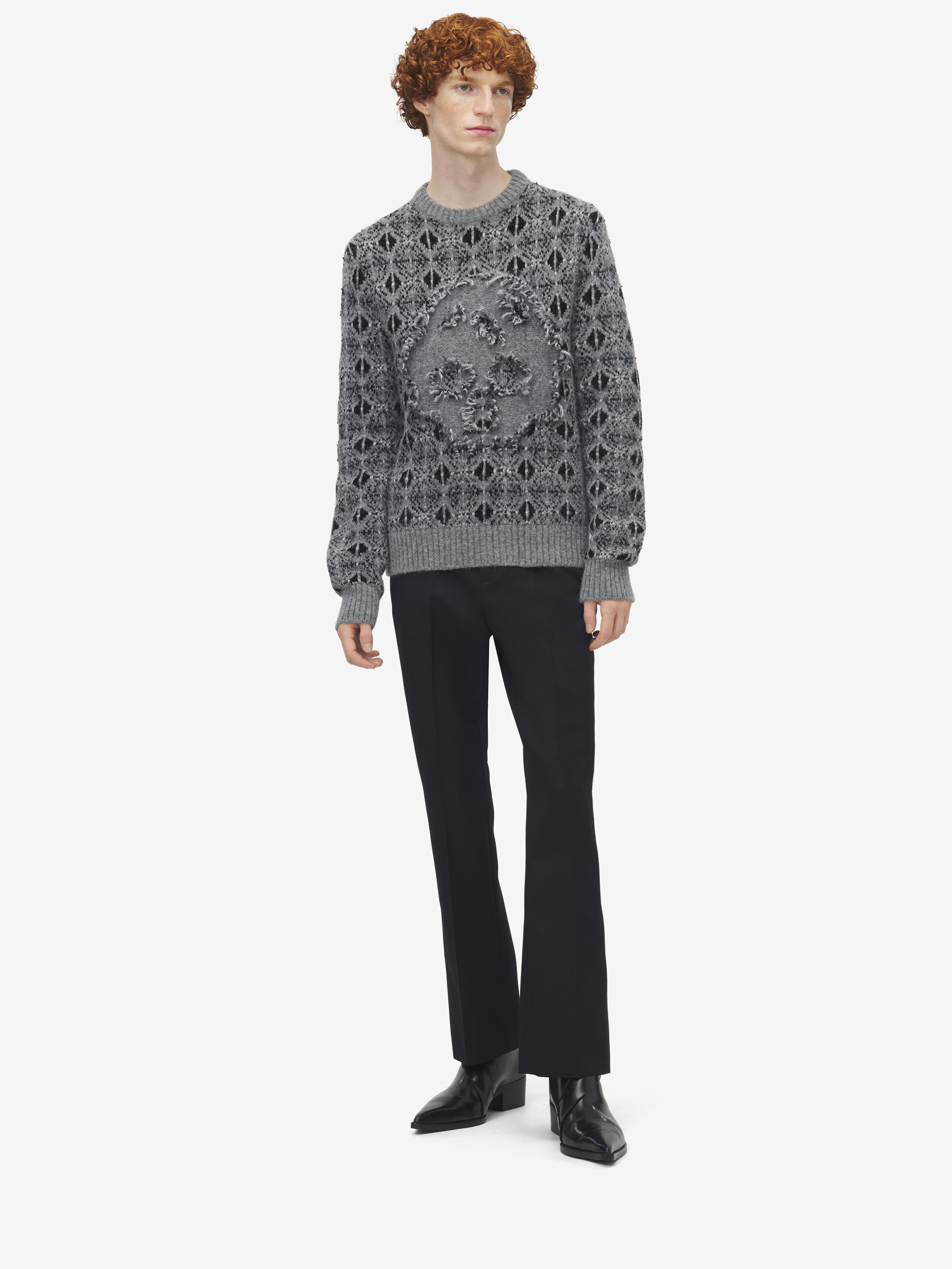 Distressed Skull Fair Isle Jumper - 3