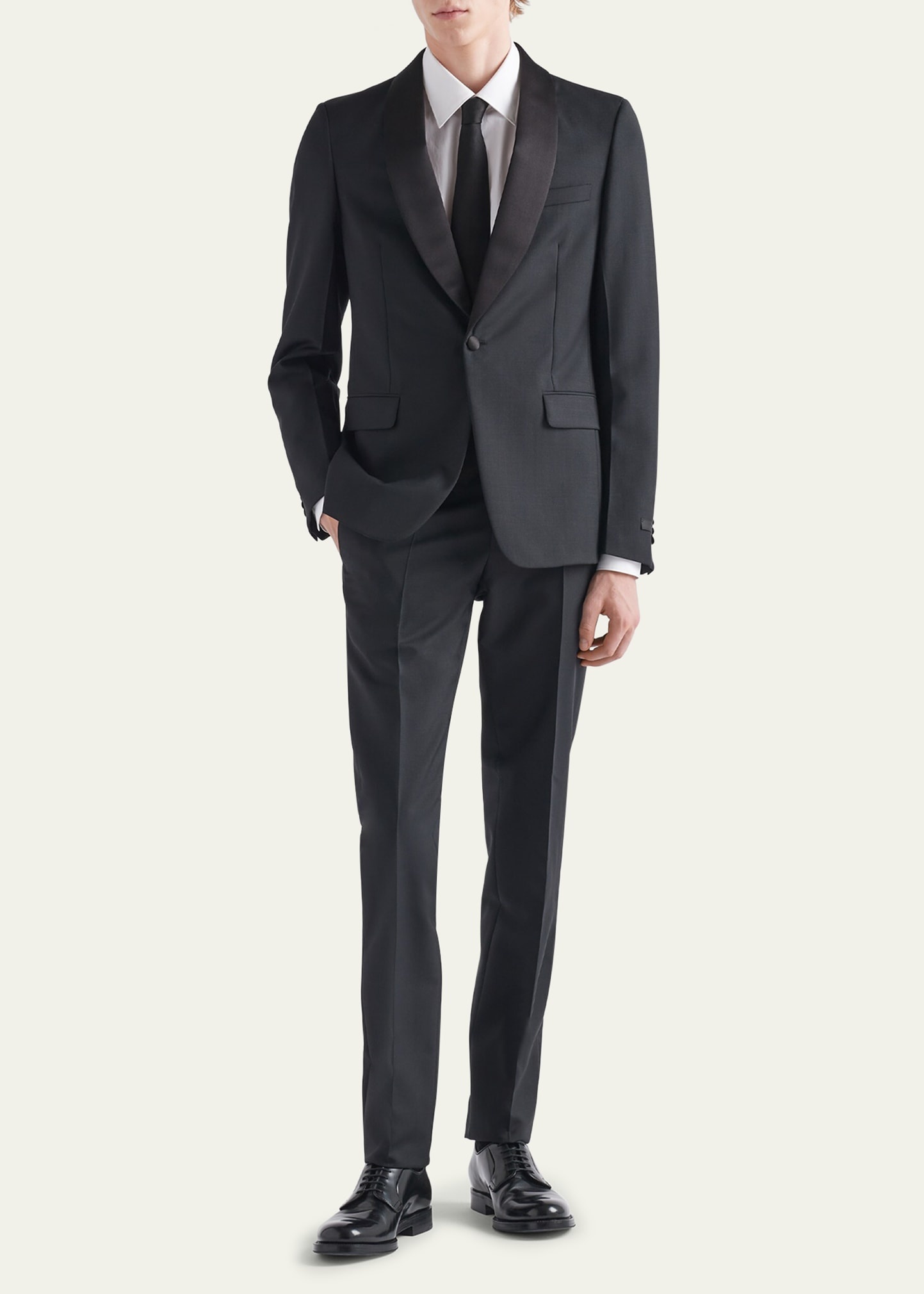 Men's Mohair-Blend Smoking Tuxedo - 2