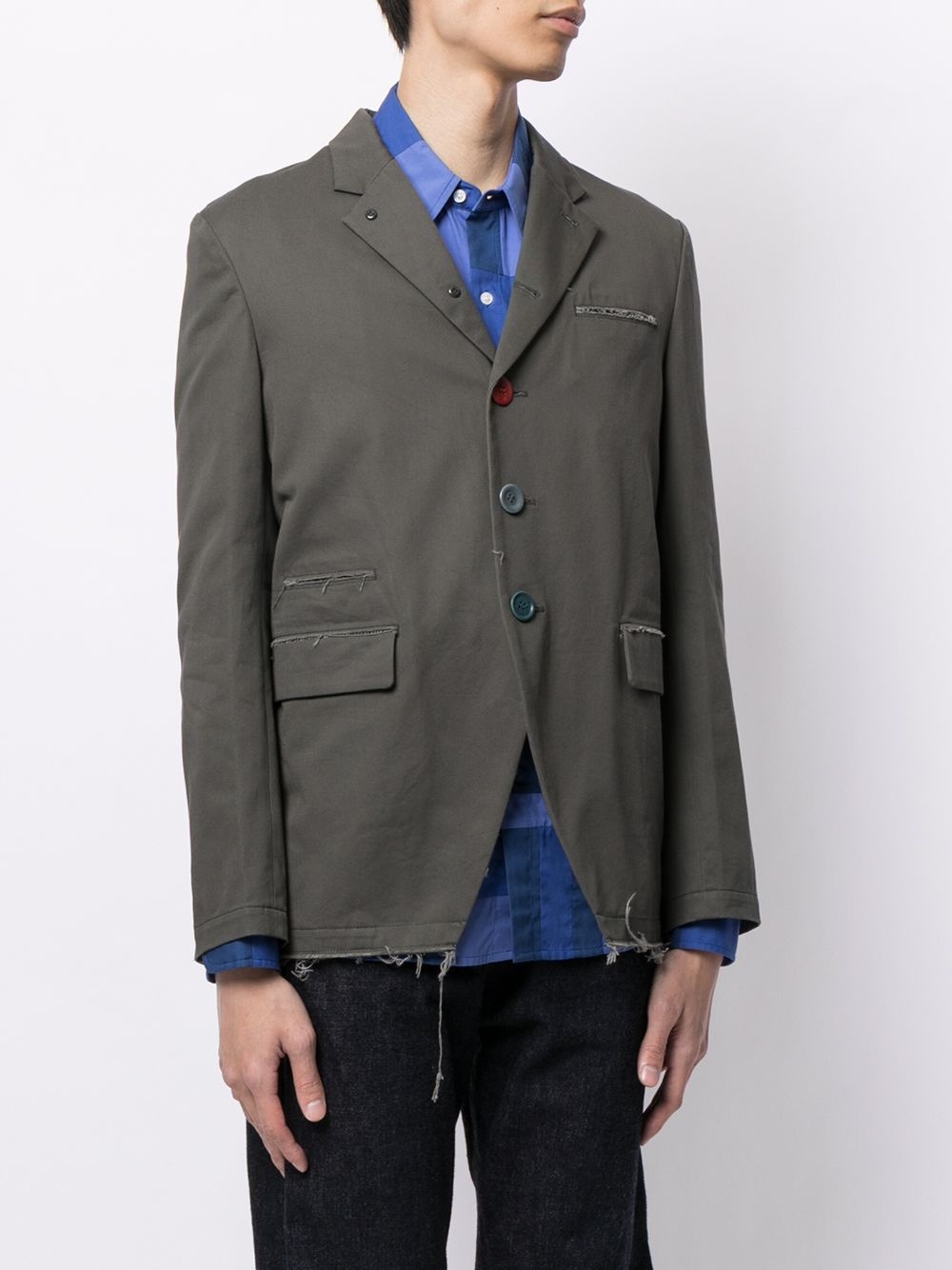 notched-lapel single-breasted blazer - 3