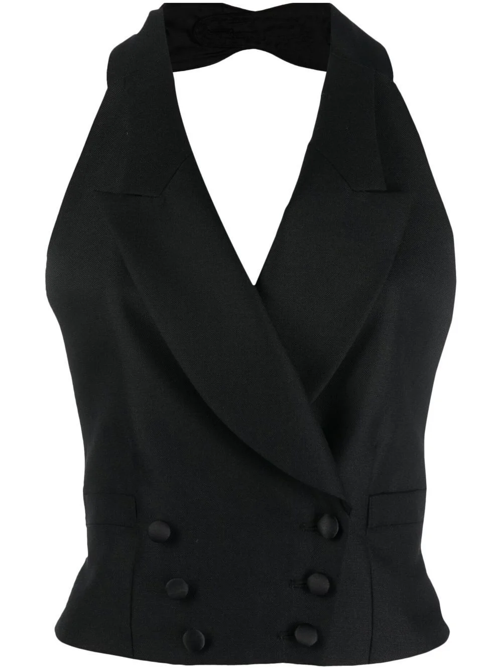 halterneck double-breasted waistcoat - 1