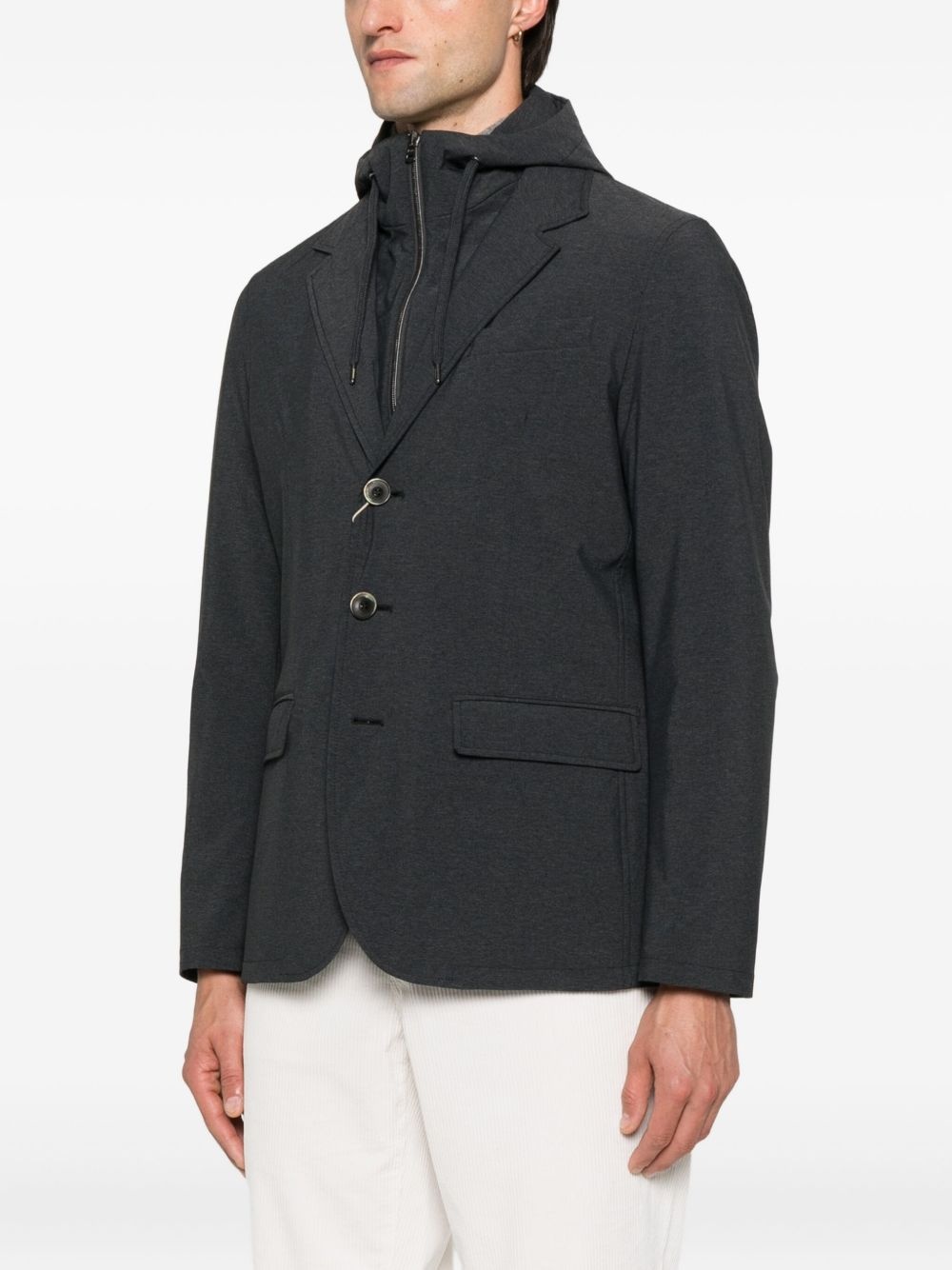 hooded blazer - 3