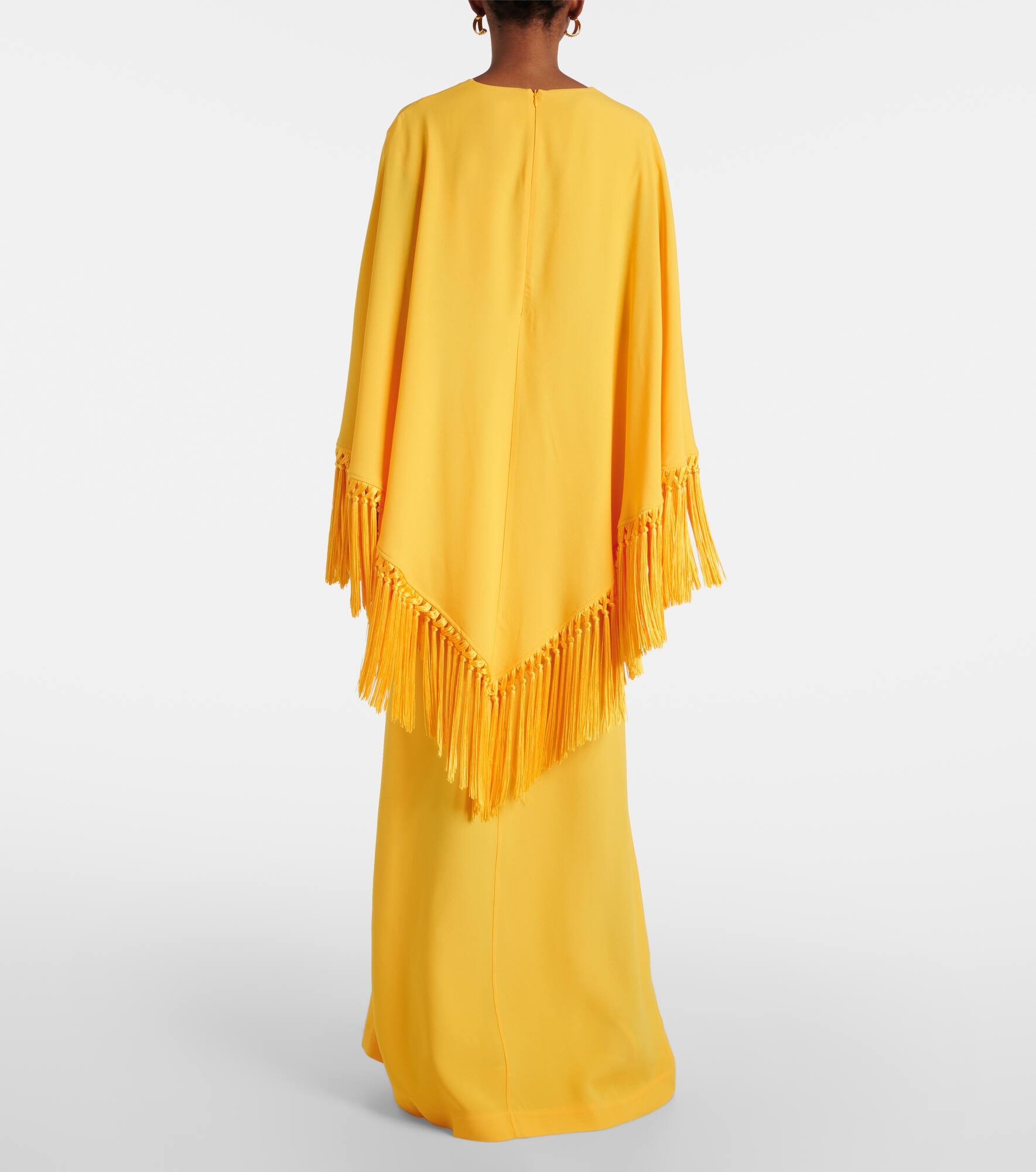 Fringed satin kaftan - 3