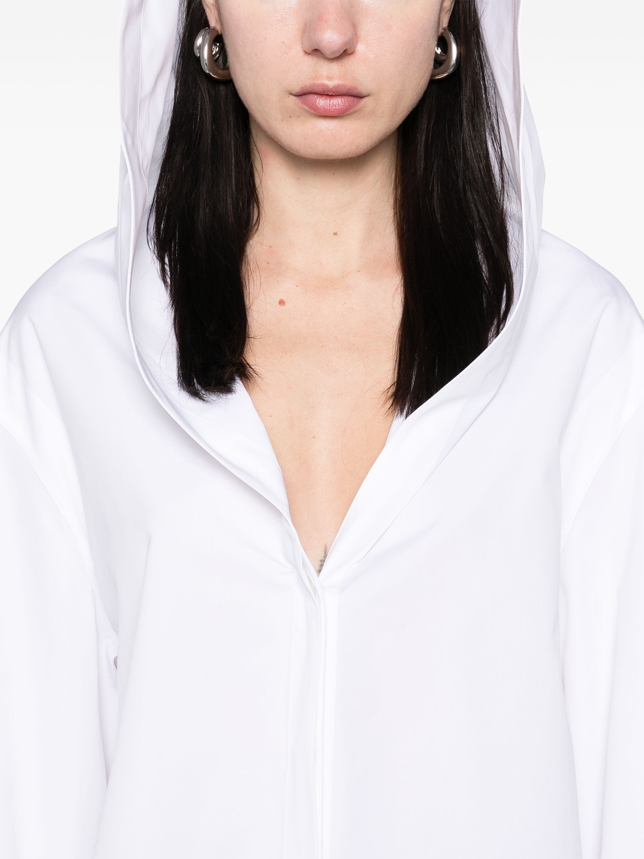 Poplin Hooded Shirt - 4
