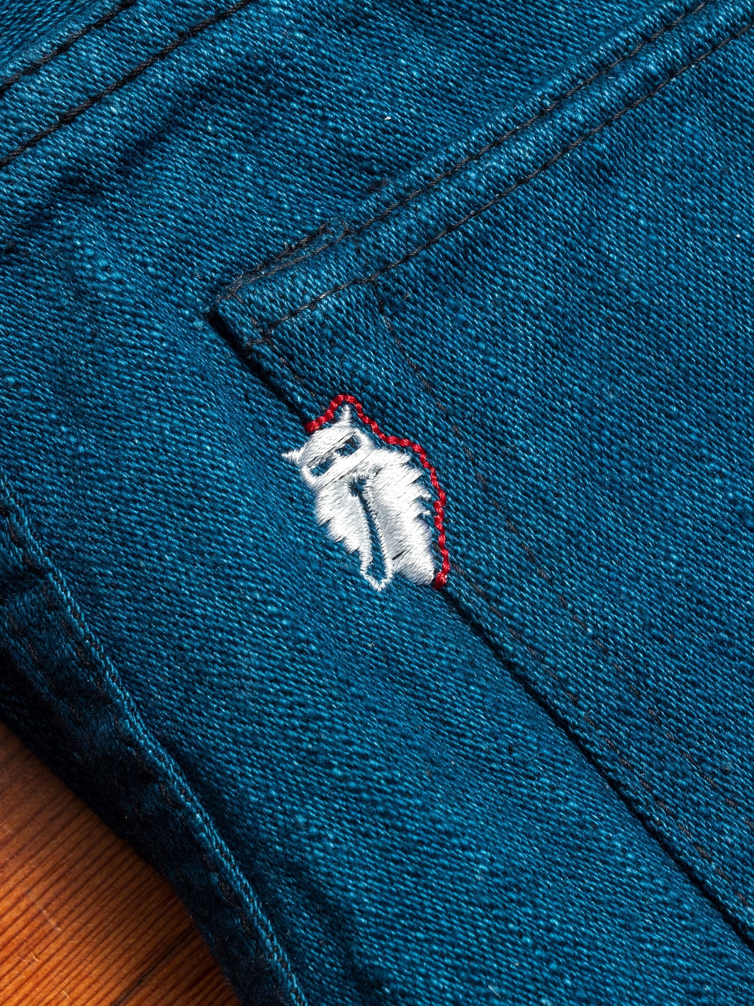 PBO-002-013 "Asagi" 16.5oz Rinsed Selvedge Denim - Slim Tapered Fit - 5