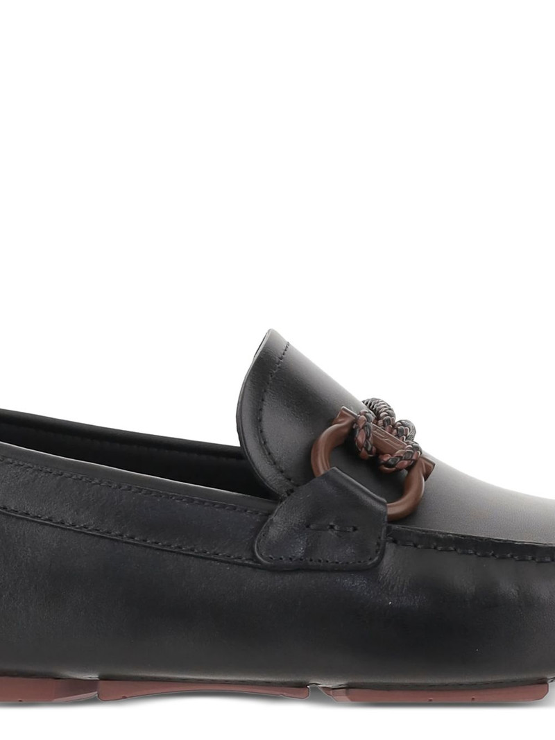 Gancini-detail leather loafers 5